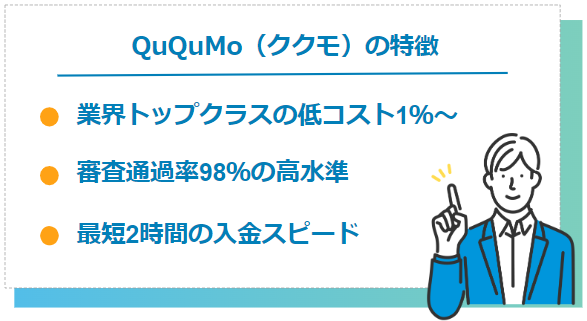 QuQuMoの手数料に関する特徴