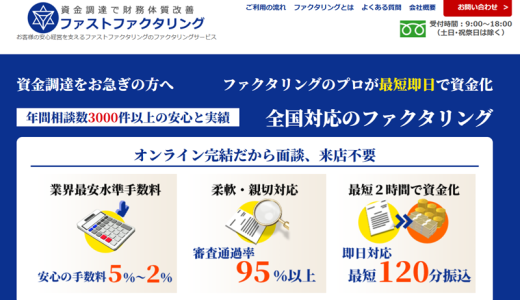 ファストファクタリングの口コミ評判|審査時間や必要書類