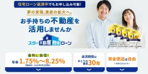 スター不動産担保ローンとは？｜金利・審査時間・必要書類・口コミ評判を調査のサムネイル